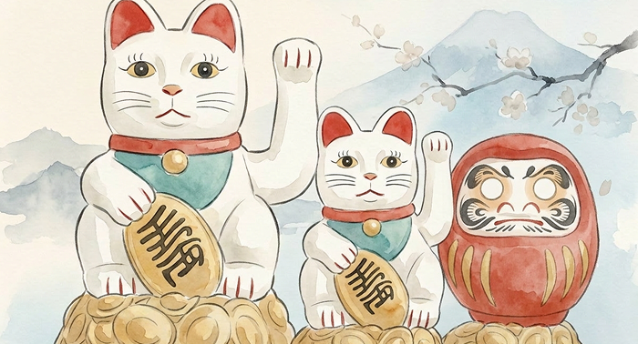 招き猫・だるま