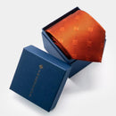 【ネクタイ】活力の柿色 オリジナルロゴ | 国産シルク | SHAKUNONE (贈答用の紙袋付き)