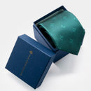 【ネクタイ】上品格の翡翠 オリジナルロゴ | 国産シルク | SHAKUNONE (贈答用の紙袋付き)