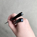 【夫婦箸】黒檀 四角 漆塗 箸置付 (21.5, 23.0cm) | 若狭の塗箸 | 箸蔵まつかん