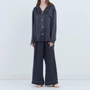 【パジャマ】シルク エレガントネイビー セットアップ | Foo Tokyo