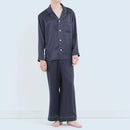 【パジャマ】シルク エレガントネイビー セットアップ | Foo Tokyo
