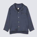 【パジャマ】シルク エレガントネイビー セットアップ | Foo Tokyo