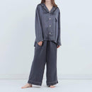 【パジャマ】シルク チャコールグレー セットアップ | Foo Tokyo