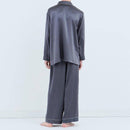【パジャマ】シルク チャコールグレー セットアップ | Foo Tokyo