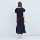 【ルームウェア】ロイヤルオーガニックコットン フレアワンピース ネイビー | Foo Tokyo