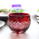 【江戸切子】重ね矢来 丸ぐいのみペア