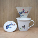 【マグカップ】温感 千鳥 (花と鳥) | 美濃焼 | 丸モ高木陶器
