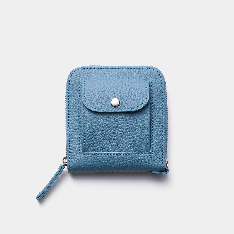 【本革キーケース】SMART MOVE! -type2 | コインポケットタイプ- Kamo Blue (賀茂の浅水) | 革加工 | RAKUKEI