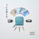 【本革キーケース】SMART MOVE! -type1 | アナログキーポケットタイプ- Kamo Blue (賀茂の浅水) | 革加工 | RAKUKEI