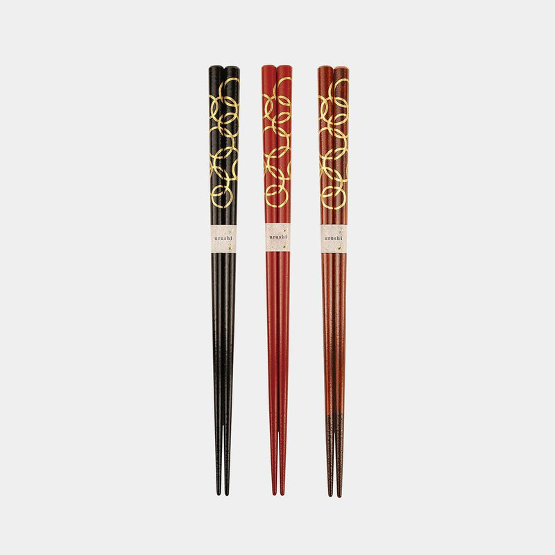 【箸】 縁起物 金の輪 | 能登ヒバうるし箸 | 橋本幸作漆器店