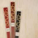 【箸】 縁起物 金の輪 | 能登ヒバうるし箸 | 橋本幸作漆器店