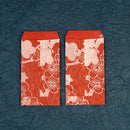 【ポチ袋】(大) 梅 赤地 (2枚) | 唐紙 | 唐源