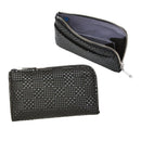 【財布】F小銭入れ05 変わり市松小 (黒地x黒漆) | 甲州印伝 | 印傳屋