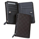 【財布】札入れB 変わり市松小 (黒地x黒漆) | 甲州印伝 | 印傳屋