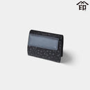 【財布】札入れN トンボ (黒地x黒漆) | 甲州印伝 | 印傳屋
