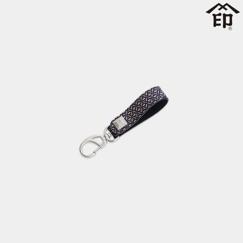 【キーホルダー】キーホルダーB ひょうたん (紺地x白漆) | 甲州印伝 | 印傳屋
