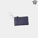 【キーケース】キーケースB 変わり市松小 (紺地x黒漆) | 甲州印伝 | 印傳屋