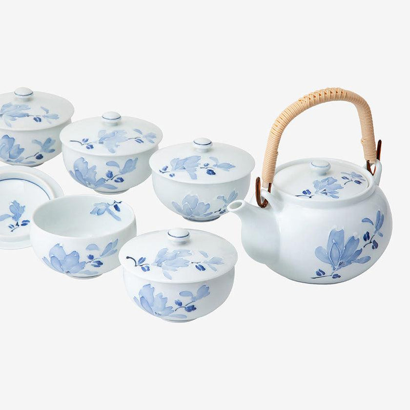 【茶器セット】辻が花 蓋付茶器揃 | 波佐見焼 | 西海陶器