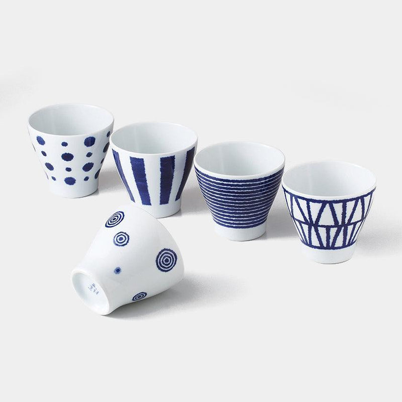 【カップ 5点セット】藍玉 カップ揃 | 波佐見焼 | 西海陶器