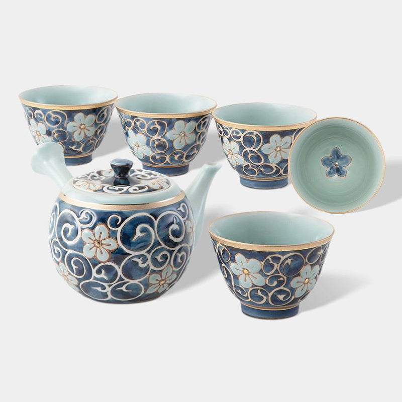 【茶器6点セット】唐草桔梗 急須茶器揃 | 波佐見焼 | 西海陶器