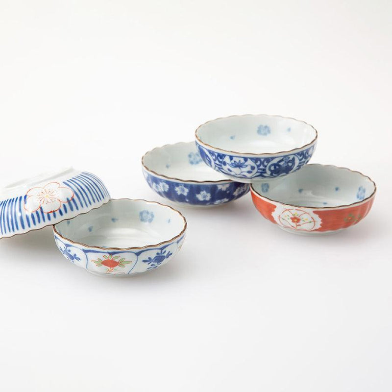 【鉢 5個セット】染錦絵変り 小鉢揃 | 波佐見焼 | 西海陶器