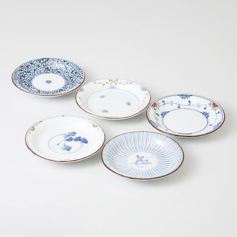 【皿 5個セット】染錦絵変り 小皿揃 | 波佐見焼 | 西海陶器