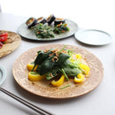 【お皿】リム皿 花輪 | 摺り友禅彫刻師 | Sansai