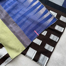 【ストール】播州織ジャカードロングキュプラストール (ネイビーブラウン) | 播州織 | POLS