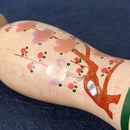 【こけし】蒔絵こけし (6寸) 梅模様 | 土湯伝統こけし |近野明裕