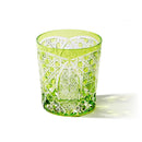 【江戸切子】菊繋ぎに籠目紋 オールドグラス | TABLEAU