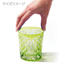 【江戸切子】菊繋ぎに籠目紋 オールドグラス | TABLEAU