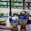 【江戸切子】菊繋ぎに籠目紋 ぐい呑 | TABLEAU