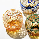 【江戸切子】菊繋ぎに籠目紋 ぐい呑 | TABLEAU