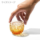 【江戸切子】菊繋ぎに籠目紋 ぐい呑 | TABLEAU