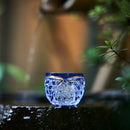 【江戸切子】菊繋ぎに籠目紋 ぐい呑 | TABLEAU