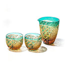 【江戸切子】菊繋ぎに籠目紋 酒器三点揃 | TABLEAU