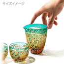 【江戸切子】菊繋ぎに籠目紋 酒器三点揃 | TABLEAU