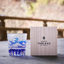 【江戸切子】富嶽三十六景「凱風快晴」「神奈川沖波裏」に菊籠目紋 オールドグラス | TABLEAU