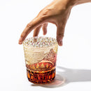 【江戸切子】富嶽三十六景「凱風快晴」「神奈川沖波裏」に菊籠目紋 オールドグラス | TABLEAU