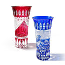 【江戸切子】富嶽三十六景 「凱風快晴」「神奈川沖浪裏」に福菱 花瓶 | TABLEAU