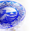 【江戸切子】富嶽三十六景「凱風快晴」「神奈川沖波裏」に福菱 飾皿 | TABLEAU