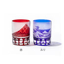 【江戸切子】赤富士・波富士に矢来紋 オールドグラス | TABLEAU