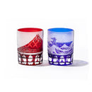 【江戸切子】赤富士・波富士に矢来紋 オールドグラス | TABLEAU