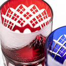 【江戸切子】赤富士・波富士に矢来紋 オールドグラス | TABLEAU