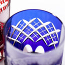 【江戸切子】赤富士・波富士に矢来紋 オールドグラス | TABLEAU