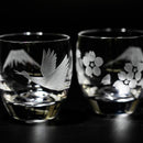 【江戸切子】富士山に鶴・桜 冷酒グラス | TABLEAU