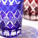 【江戸切子】矢来魚子紋 オールドグラスペア | TABLEAU