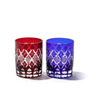 【江戸切子】矢来魚子紋 オールドグラスペア | TABLEAU