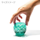 【江戸切子】矢来魚子紋 ぐい呑ペア | TABLEAU